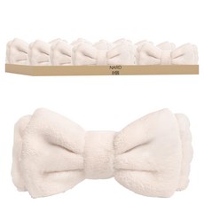 NARD 超細纖維洗臉髮帶, 米白色, 8個