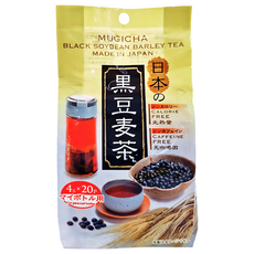 SANEI KOSAN 三榮興產 黑豆麥茶, 日本產, 無咖啡因, 無熱量, 4g x 20包, 1袋