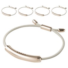 精油防蚊手環 不透明香檳金款, 5個, 5g