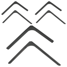 TRENY L型支架, 鐵製, 亮面烤漆耐腐蝕, 黑白噴漆塗層簡約美觀, 顏色隨機, 6個