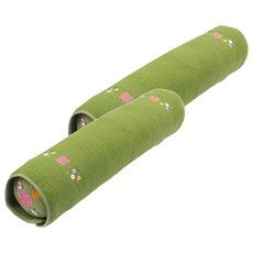 Begozani 長形扁柏蕎麥穀物頸枕, 43*9*9cm, 淡綠色, 2件