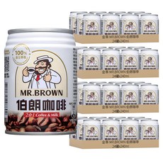 金車 MR.BROWN 伯朗咖啡 二合一咖啡, 240ml, 96罐