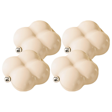 小麥購物 棉花朵朵隨身攜帶7格分隔收納藥盒 L2328 奶油白, 4個