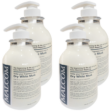 MALCOM 瑪律科姆 自然植萃柔敏香氛潤髮乳 激情白麝香, 520ml, 4瓶