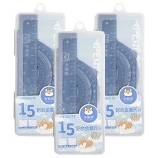 柴語錄 鋁合金 套尺 4個 DTD5043 15cm, 藍色, 3盒