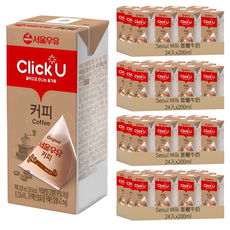 Seoul Milk 首爾牛奶 Click U 咖啡牛奶, 200ml, 96入