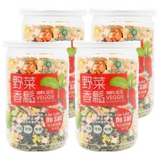 BabyBest 貝比斯特 寶寶香鬆, 兒童營養蔬菜風味, 100%蔬菜, 無鹽, 45g, 4罐