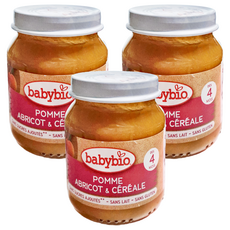 babybio 生機米泥, 鮮果, 130g, 3罐