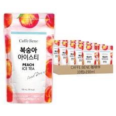 CAFFE BENE 咖啡伴 水蜜桃冰茶, 190ml, 10包
