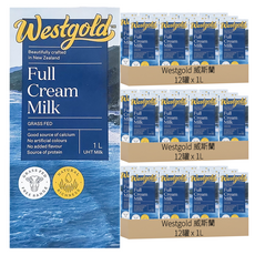 Westgold 威斯蘭 全脂保久乳, 1L, 36罐