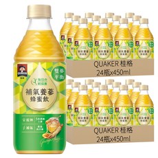QUAKER 桂格 補氣養蔘蜂蜜飲, 450ml, 48瓶