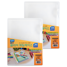 Alpha 透明文件盒 A4 40mm, 2個, 透明