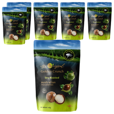 Golden Crunch Macadamias Australia 頂級夏威夷果 帶殼原味, 6個, 225g