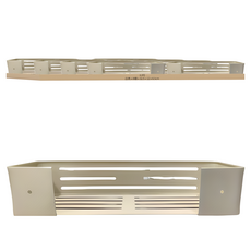 i life 廚房浴室收納長架長方置物籃 免打孔 32.5 x 12 x 6.5cm 白色 8個