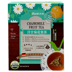 Vilson 米森 洋甘菊花果茶, 無咖啡因, 德國專業調配, 無添加防腐劑, 無添加人工香料, 無添加人工色素, 4g, 8包, 1盒
