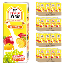 光泉 果汁牛乳 Set, 鮮醇鮮乳 健康之選, 200ml, 96入