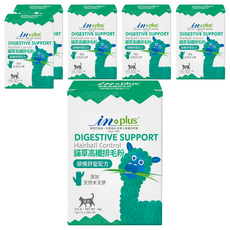 IN-PLUS 貓草高纖排毛粉 貓用 1g*18包*6盒, 幫助排除毛球, 促進腸道蠕動, 順暢舒壓