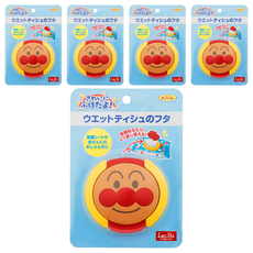 Lec.Be ANPANMAN 麵包超人 大臉造型濕紙巾盒蓋, ANPANMAN 麵包超人 紅色, 5個