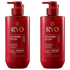 RYO 呂 韓方頭皮瞬效修護潤髮乳 損傷護理&滋養護髮素 花草香, 480ml, 2瓶