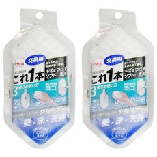 Aisen 鋁製長柄伸縮刷 替換刷頭 浴室清潔刷 地板清潔刷 天花板清潔刷, 白色, 2個