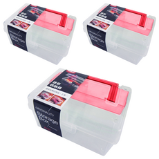 甲克蟲 收納箱 適用於各類日用品、工具, 16 x 8.5 x 11.5cm, 3個, 迷你款