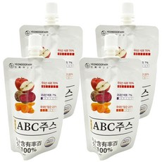 YEONDOOFARM 兒童ABC綜合蔬果汁, 100ml, 4包