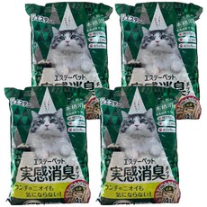 ST 雞仔牌 消臭力 實感消臭 貓用砂 4L, 4袋, 針葉樹松木