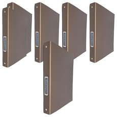 Sunny 三瑩文具 SHINE 珠光系列 LIFE STYLE 4孔夾 A4 264 x 322 x 40mm, 咖色, 6個