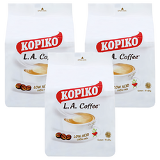 KOPIKO 三合一即溶咖啡 L.A.白咖啡, 3袋, 25g, 10包