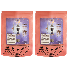 瑪卡人蔘五寶茶包 Set, 黑瑪卡+黑人蔘+黑黃精, 調整體質, 活力之果, 男人茶, 6g, 10包, 2袋