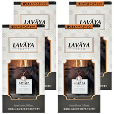 LAVAYA 晶鑽擴香瓶 80ml 白麝香, 香氛精油+擴香棒 室內芳香劑, 4盒