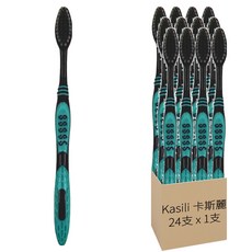 Kasili 卡斯麗 銀離子軟毛牙刷 M-5927 顏色隨機, 24支, 1支