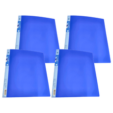 雙德 PP A4主色板4孔夾, 深藍色, 4本