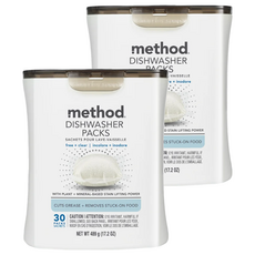 Method 潔淨三效聰明洗碗球 Set 30個，無香料，植物+礦物基底去污力, 489g, 2組