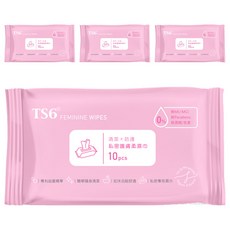 ts6護一生私密護膚柔濕巾, 1入, 4包