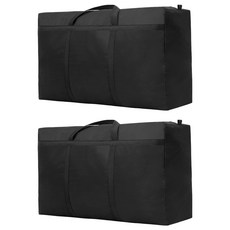 巨無霸加固防水耐重搬家袋, 黑色, 2個