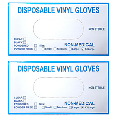 FANCY LIFE一次性PVC手套 XL透明款 無粉, 100個, 2盒