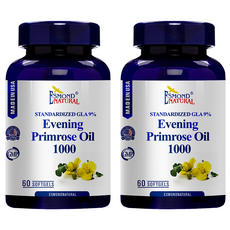 ESMOND NATURAL 愛司盟 月見草油1000軟膠囊 標準化GLA 9% 60顆/瓶, 1.5g, 2罐