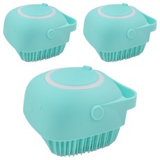 PUKU 藍色企鵝 矽膠沐浴刷, 柔軟刷毛不傷皮膚, 綠色, 1入, 3個