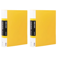 Lan CHYn 連勤牌文具 60件資料簿 LC-3060 Y PP, 黃色, 2本