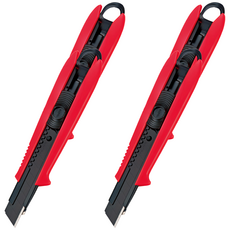 TaJIma 田島 自動固定式專業美工刀 DCL500, 紅色, 4個