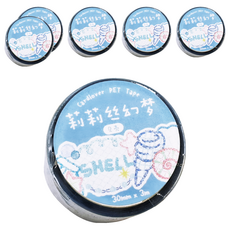 CARD LOVER 信的戀人 莉莉絲幻夢PET膠帶 3m x 30mm, 貝殼, 6個