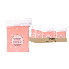 小麥購物 加厚三層卸妝棉 S314 58g, 8包, 100張