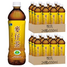 悅氏 麥仔茶 Oligo寡糖添加, 550ml, 48瓶