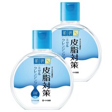 HADALABO 肌研 皮脂對策清爽潔淨卸妝水 添加阿拉斯加冰河泥 雙重玻尿酸 無添加油分, 300ml, 2瓶