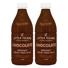 LITTLE ISLAND 壽滿趣 紐西蘭小島有機巧克力植物奶, 紐西蘭原瓶進口, 有機認證, 無乳製品全素可, 1L, 2瓶
