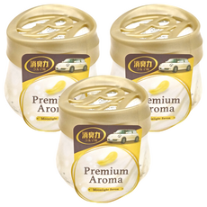 ST 雞仔牌 消臭力 車用芳香劑 Premium Aroma 月光皂香 黃 90g, 3罐