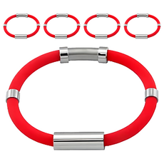 負離子防靜電手環 女款 紅色, 5個