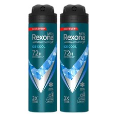 Rexona 蕊娜 72H 制汗爽身噴霧 勁酷冰爽, 2個, 135ml