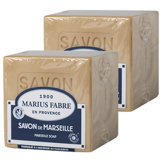 MARIUS FABRE 法鉑馬賽肥皂 葵花籽油經典馬賽皂 (400g/個) - 法國原裝進口 溫和潔淨 全家適用, 2個